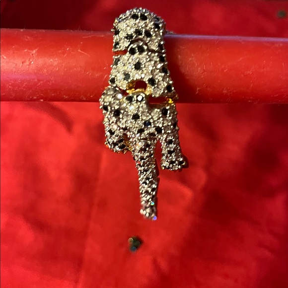 Elegant Black and White cover in rhinestones Panther Reptile Brooch - Picture 15 of 15